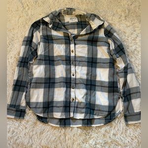 Women’s Jach’s girlfriend teal, black & white flannel